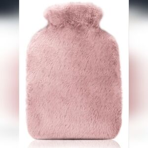 Soft Pink Fuzzy Hot Water Bottle Cover